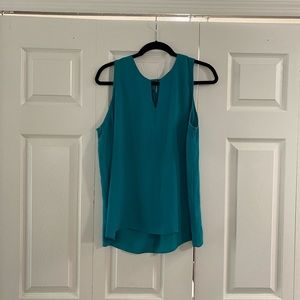 Turquoise keyhole short sleeved blouse